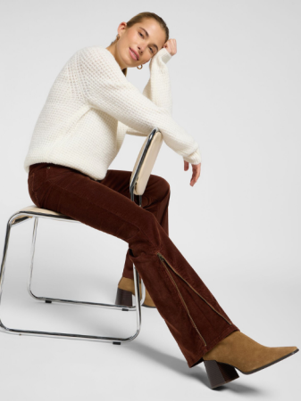 FEMEI - Lee Pantaloni Maro Bootcut Femei