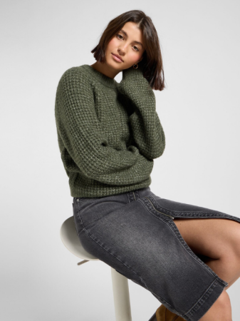 FEMEI - Lee Pulover Khaki Regular Femei