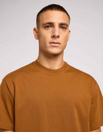 Футболки и Поло - Lee Мужская Футболка Коричневая Loose