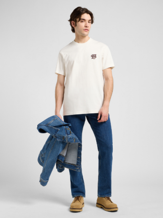 Tricouri si Polo - Lee Tricou Crem Relaxed Barbati