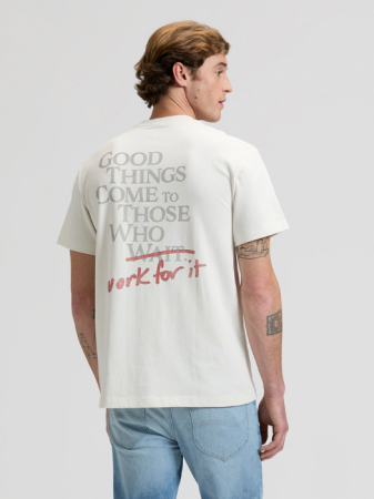 МУЖЧИНЫ - Lee Мужская Футболка Ecru Relaxed