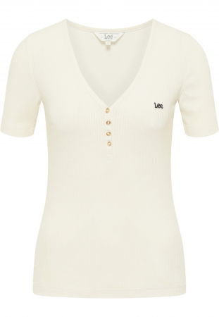 Lee Tricou Slim Off White Femei [5]