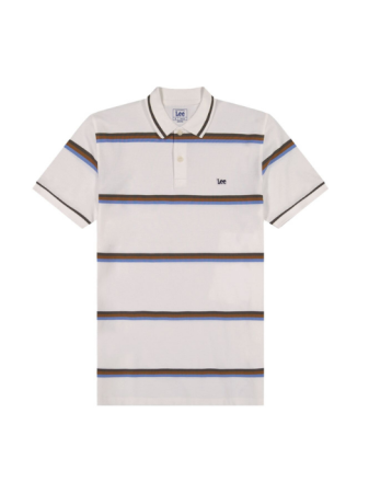 МУЖЧИНЫ - Lee Мужская Футболка-Поло Коричневая/Голубая Regular