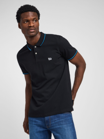 МУЖЧИНЫ - Lee Мужская Футболка-Поло Чёрная Regular