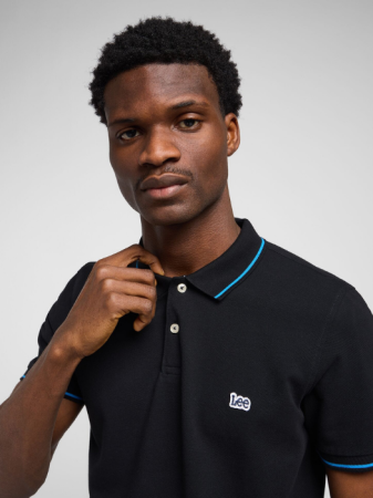 МУЖЧИНЫ - Lee Мужская Футболка-Поло Чёрная Regular