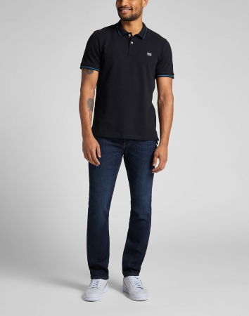 Tricouri si Polo - Lee Tricou Polo Negru Regular Barbati