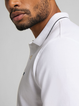 Футболки и Поло - Lee Мужская Футболка-Поло Белая Regular