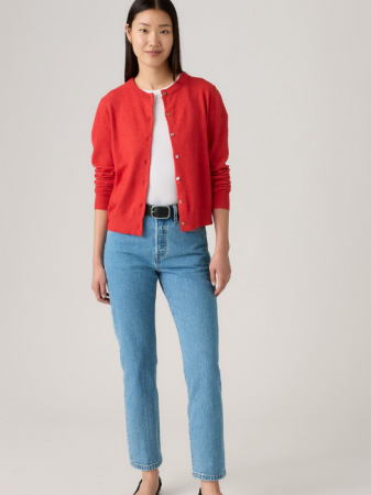 Straight - Levi's Blugi Albastri Deschisi 501 CROP Straight Femei