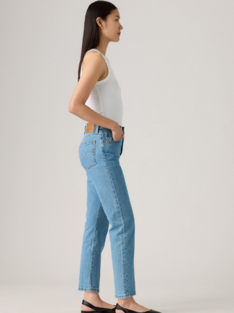 Straight - Levi's Blugi Albastri Deschisi 501 CROP Straight Femei