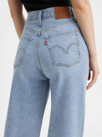Wide Leg - Levi's Blugi Albastri Deschisi Ribcage Wide Leg Wide Leg Femei