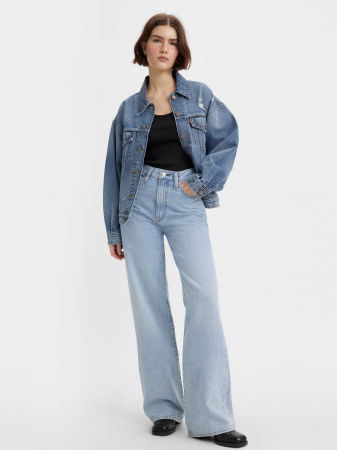 Wide Leg - Levi's Женские Джинсы Светло-Синие Ribcage Wide Leg Wide Leg