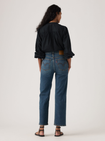 Straight - Levi's Blugi Albastri Ribcage Straight Ankle Straight Femei