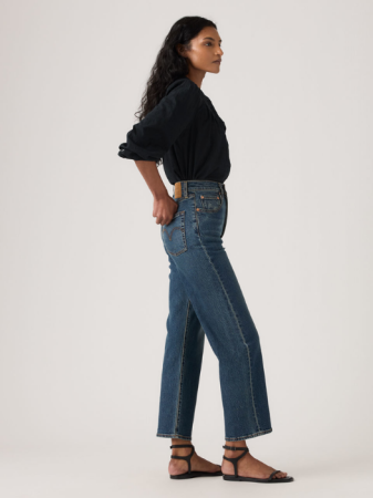 Straight - Levi's Blugi Albastri Ribcage Straight Ankle Straight Femei