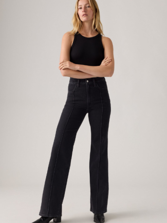 Slim - Levi's Blugi Gri Inchis RIBCAGE BELL Flare Femei