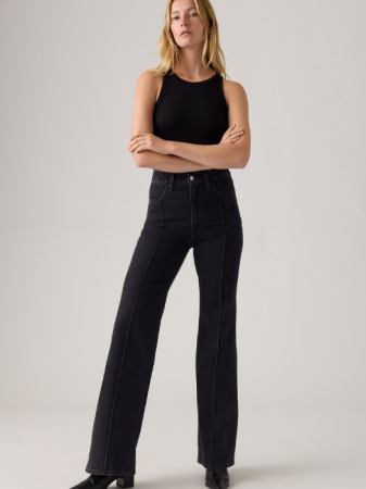 Slim - Levi's Blugi Gri Inchis RIBCAGE BELL Flare Femei