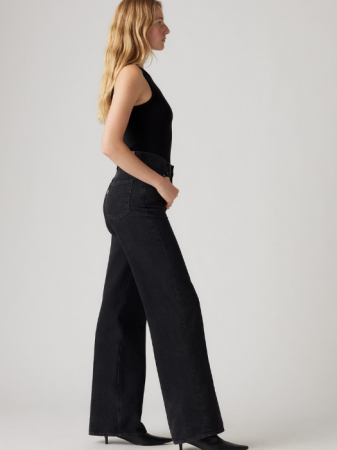 ЖЕНЩИНЫ - Levi's Женские Джинсы Тёмные Серые Ribcage Wide Leg Ribcage