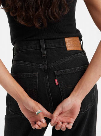 FEMEI - Levi's Blugi Gri Inchis Ribcage Wide Leg Ribcage Femei