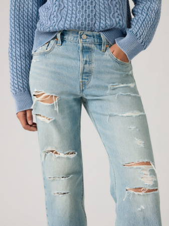 JEANS - Levi's Blugi Albastri 501 90 Straight Femei