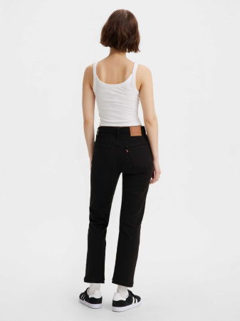 Straight - Levi's Blugi Negri 501 CROP Straight Femei