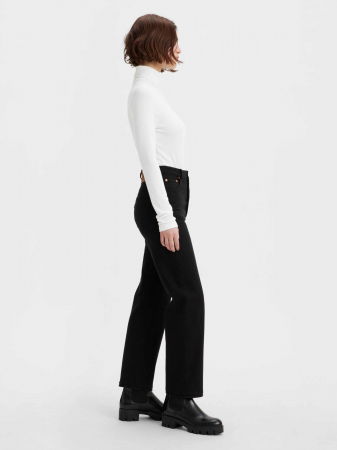 FEMEI - Levi's Blugi Negri Ribcage Straight Ankle Straight Femei