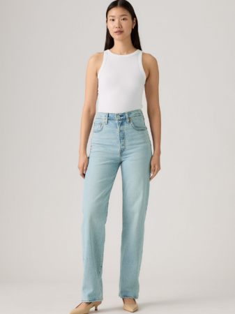 Straight - Levi's Blugi Albastri RIBCAGE Straight Femei