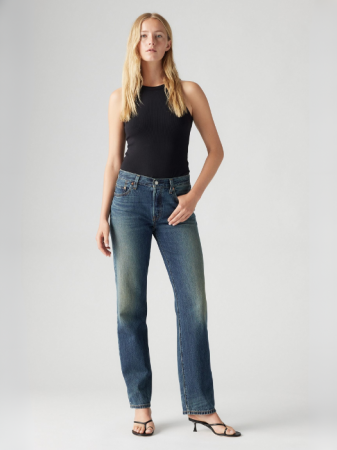 FEMEI - Levi's Blugi Albastri 501 Straight Femei