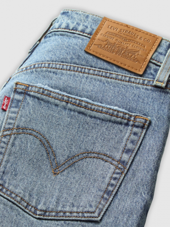 Levi's Blugi Albastri Ribcage Straight Ankle Straight Femei [5]