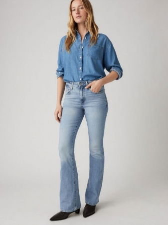 Bootcut - Levi's Женские Джинсы Светло-Синие 726 Flare