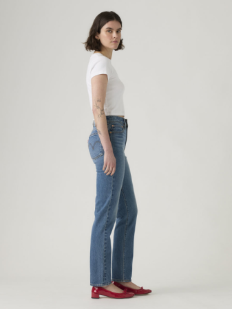 JEANS - Levi's Blugi Albastri WEDGIE SLIM Slim Femei