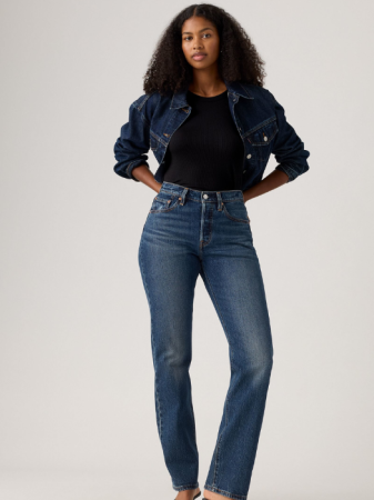 Levi's Blugi Navy 501 Curve Straight Femei [1]