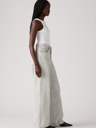 Straight - Levi's Blugi Gri Deschis RIBCAGE Straight Femei