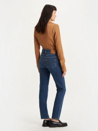 ЖЕНЩИНЫ - Levi's Женские Джинсы Темно-Синие 724 Straight