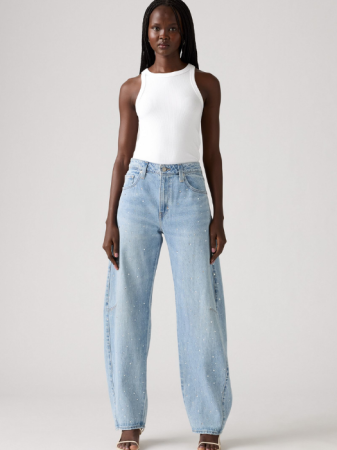 FEMEI - Levi's Blugi Albastri Deschisi Baggy Dad Barrel Barrel Femei