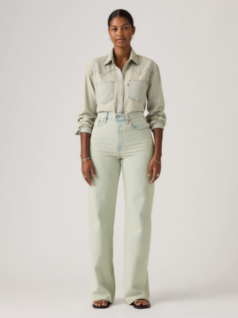 Wide Leg - Blugi Albastri Ribcage Wide Leg Wide Leg Femei