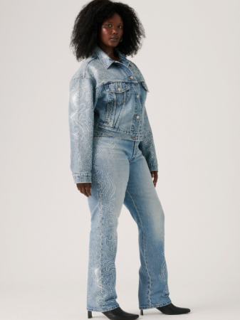 Straight - Levi's Blugi Albastri 501 Curve Straight Femei