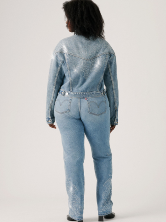 Straight - Levi's Blugi Albastri 501 Curve Straight Femei