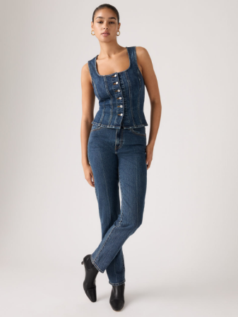 JEANS - Levi's Blugi Albastri WEDGIE SLIM Slim Femei
