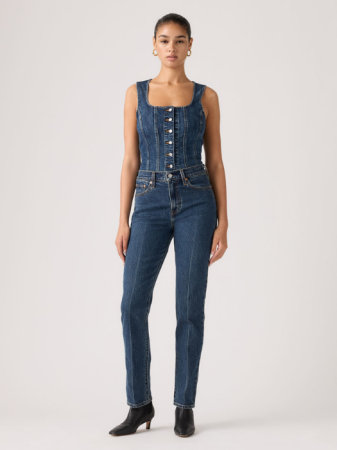 JEANS - Levi's Blugi Albastri WEDGIE SLIM Slim Femei
