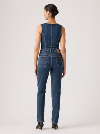 JEANS - Levi's Blugi Albastri WEDGIE SLIM Slim Femei