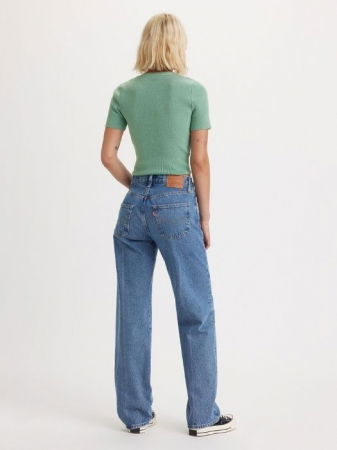 FEMEI - Levi's Blugi Gri Inchis 501 90 Straight Femei