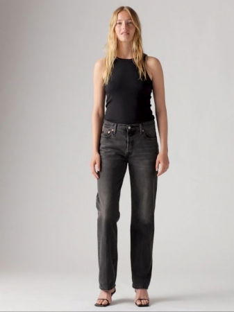 FEMEI - Levi's Blugi Gri Inchis 501 90 Straight Femei