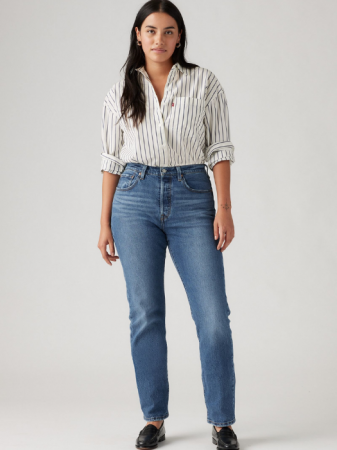 ЖЕНЩИНЫ - Levi's Женские Джинсы Синие 501 Straight