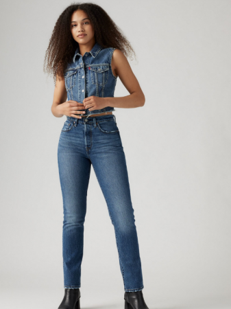 ЖЕНЩИНЫ - Levi's Женские Джинсы Синие 501 Straight