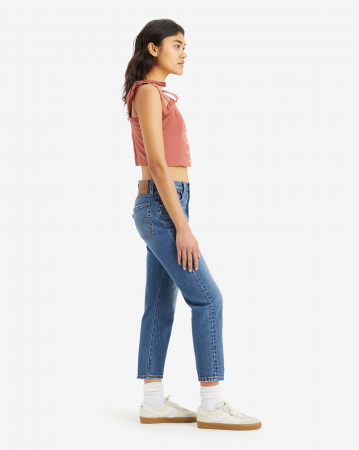 Levi's Blugi Albastri 501 CROP Straight Femei [2]