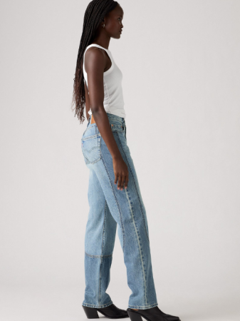 Straight - Levi's Blugi Albastri 501 Straight Femei