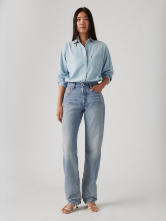 Levi's Женские Джинсы Светло-Синие 501 90 Straight [4]