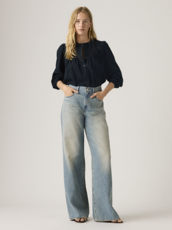 FEMEI - Blugi Albastri Xl Straight Loose Straight Femei