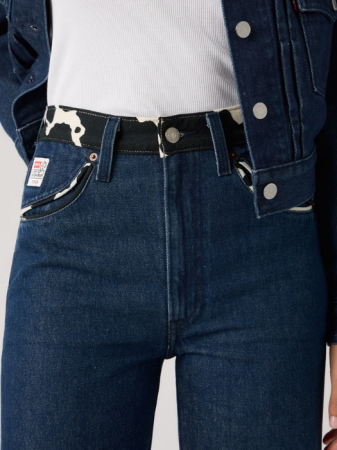 Levi's Женские Джинсы Indigo Cow Print Pnt Ribcage Bell Flare [4]
