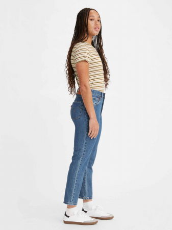 Levi's Blugi Albastri 501 CROP Straight Femei [6]