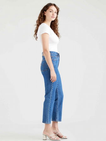 FEMEI - Levi's Blugi Albastri 501 CROP Straight Femei